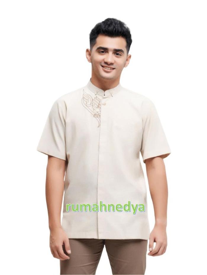 Rabbani Baju Kemko Kemeja Koko Afdal Cowok Dewasa Rabani Lengan Pendek Terbaru