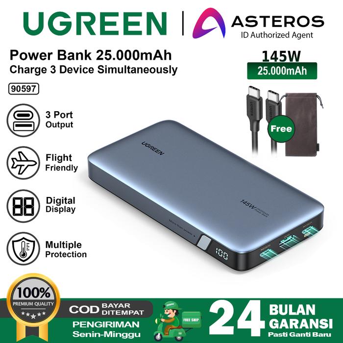 UGREEN Power Bank GaN Nexode Robot 12000mAh-25000mAh PD Fast Charging 200w for Laptop Macbook Notebo