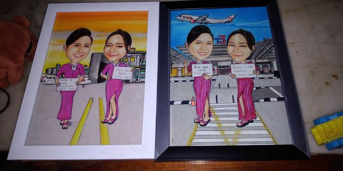 sketsa wajah lukis poto handmade