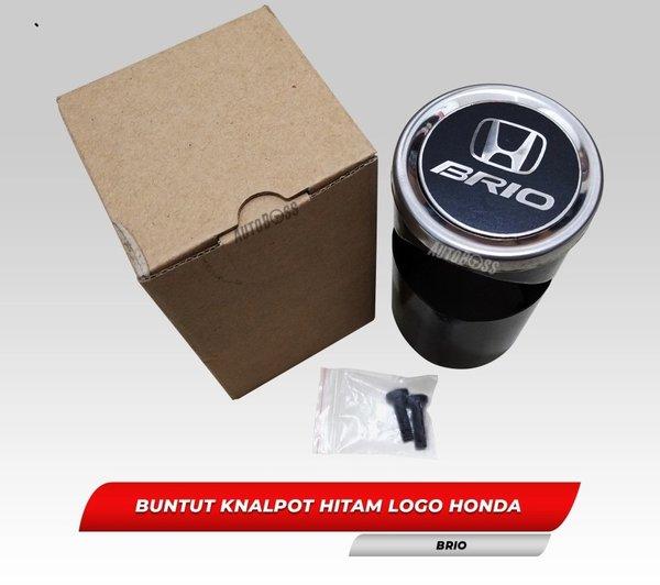 Buntut Knalpot Hitam Muffler Cutter Logo Honda Brio