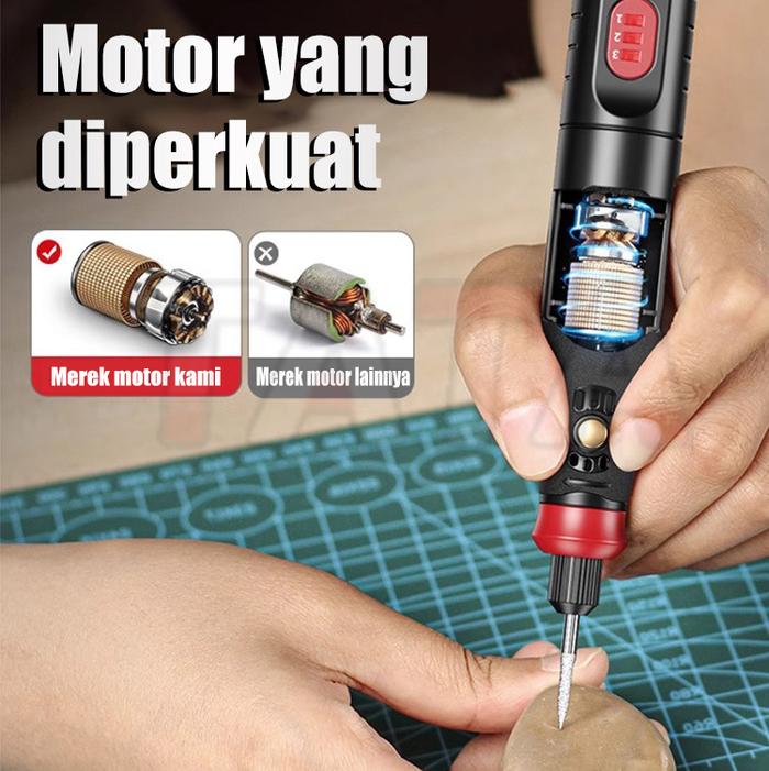 TATA Mesin Mini Grinder Bor Mini Drill Grinder Mini Grinda Bor Listrik Penghalus-Alat Gerinda Ukir K