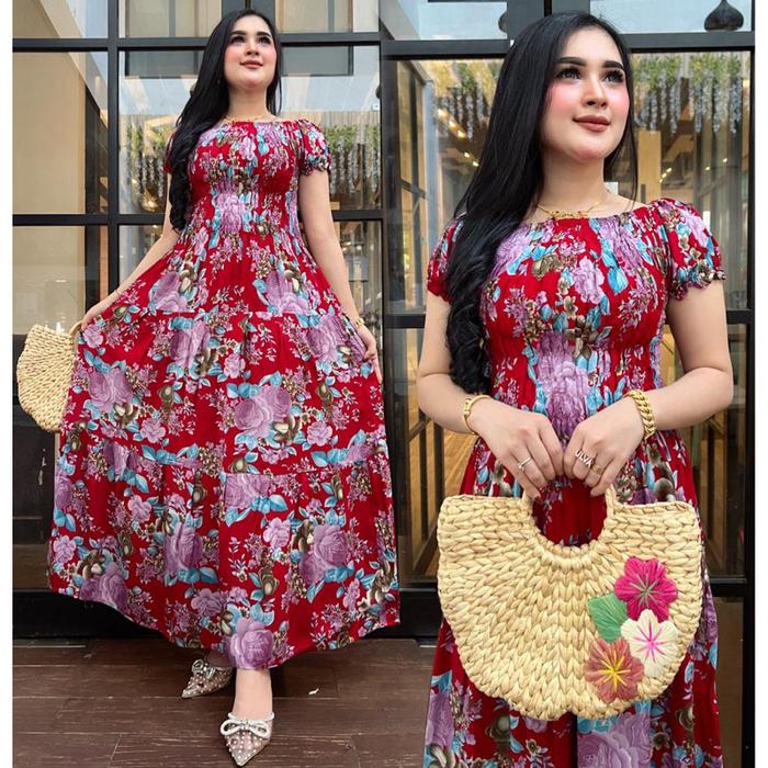 Hot Promo! daster canda/long dress canda /longdress smoke viral Sale