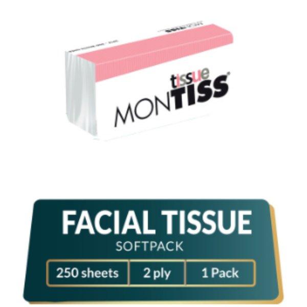 Tisu Wajah Montiss 250s 2ply / Facial Tissue Montis 250 Sheets 2 Ply 250s