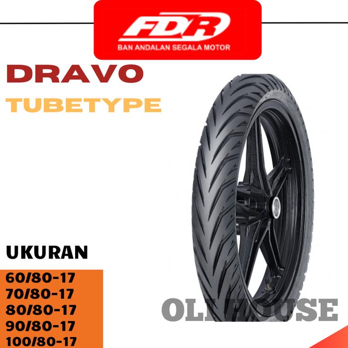 Ban Luar Ring 17 Dravo Tubetype 60/80 70/80 80/80 90/80 100/80 FDR Tube type