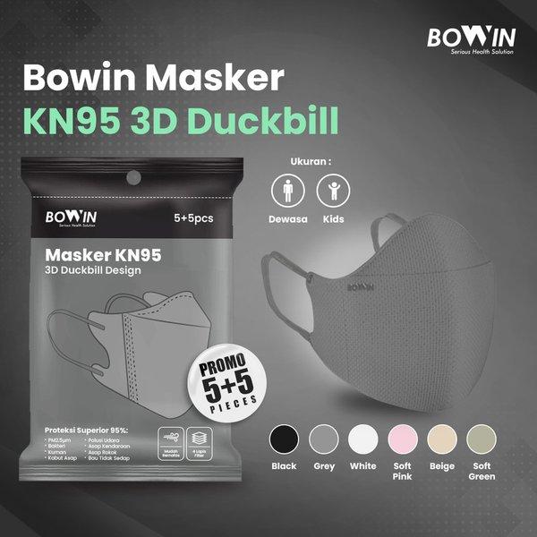 Bowin Masker KN95 Duckbill 3D Filter 95 Persen BFE PFE Masker Medis