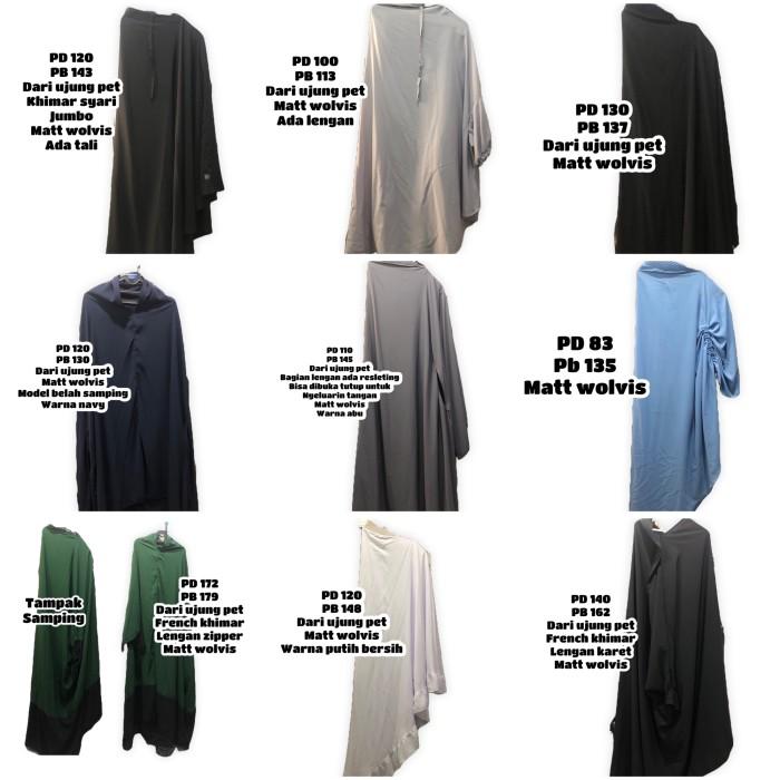 BARU khimar syari hijab jilbab french floor jumbo lengan zipper