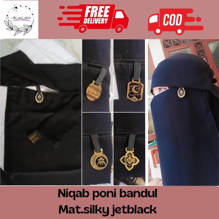 BARU niqob cadar poni ORI sifon silky jetblack