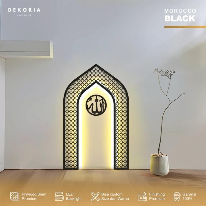 BARU Mihrab Mushola Rumah V2 | Dekorasi Mihrab Mushola Moroccan Style LED