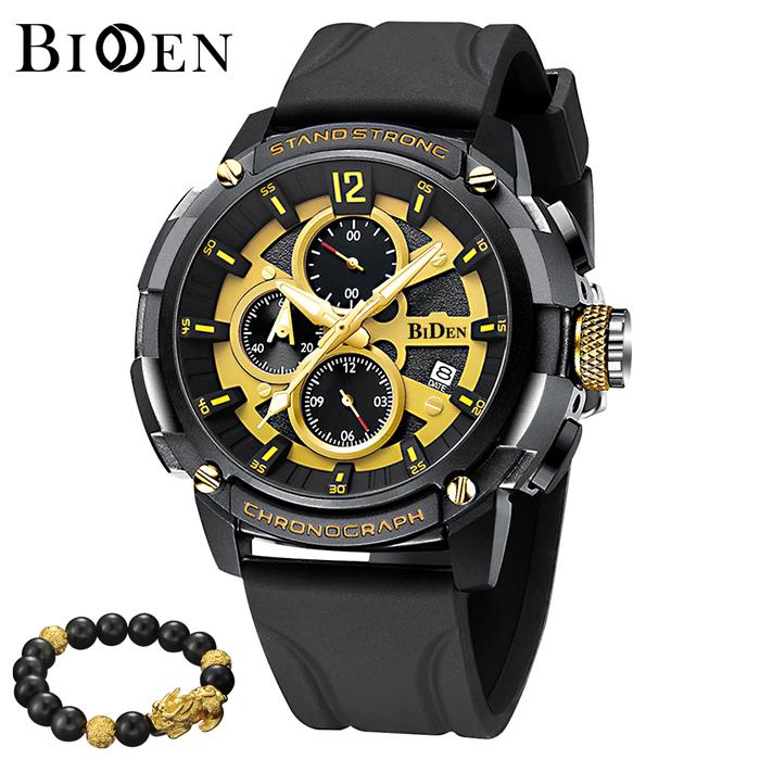 Jam Tangan Pria Biden Chronograph YNR026 - Tahan Air, Tampilan Tanggal
