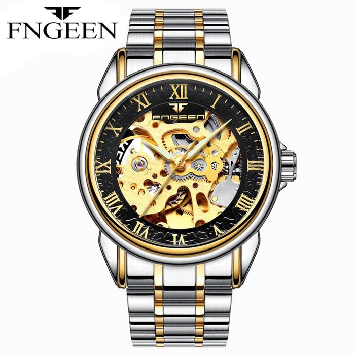 FNGEEN 8866 Otomatis Jam Tangan Pria Anti Air Original 100% Stainless