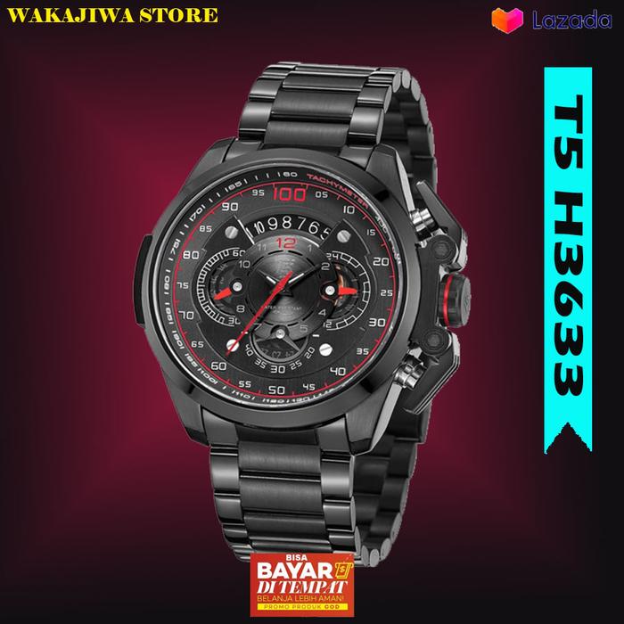 Jam Tangan Pria T5 H3633 Sport Casual Analog Stainless Strap Arloji