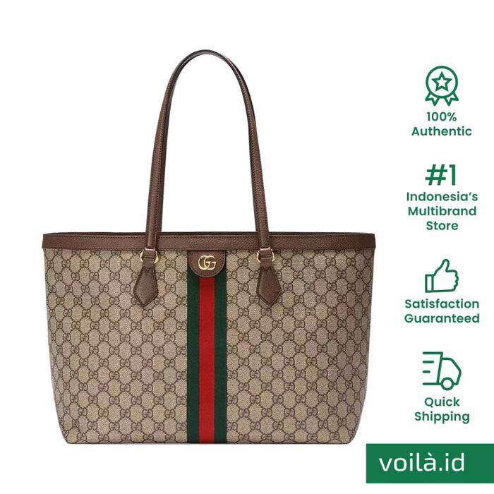 Voilaid GG Ophidia Medium Tote Bag Beige Ebony