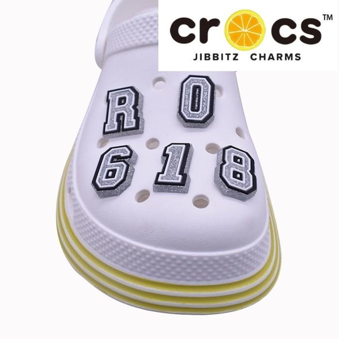 PIN SANDAL CROCS JIBBITZ HURUF SILVER TERBARU HIASAN PENGAIT SENDAL193