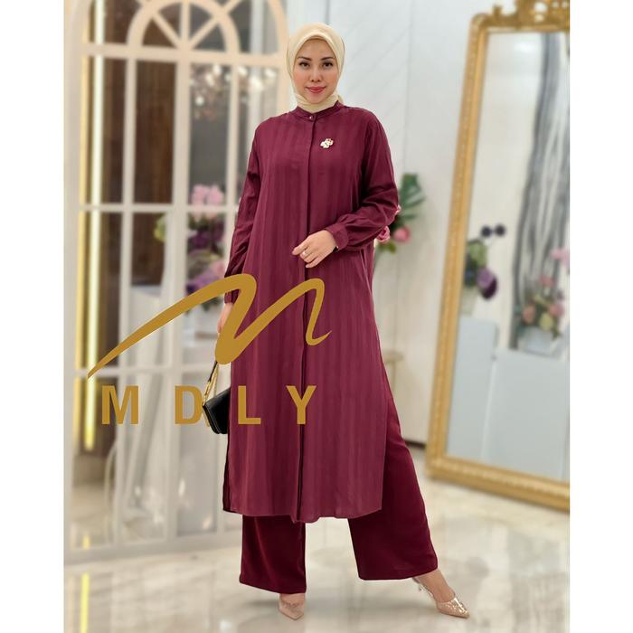 MDLY Baju Setelan Wanita Kamila set Gamis dress wanita muslim fashion remaja wanita trend pakaian at