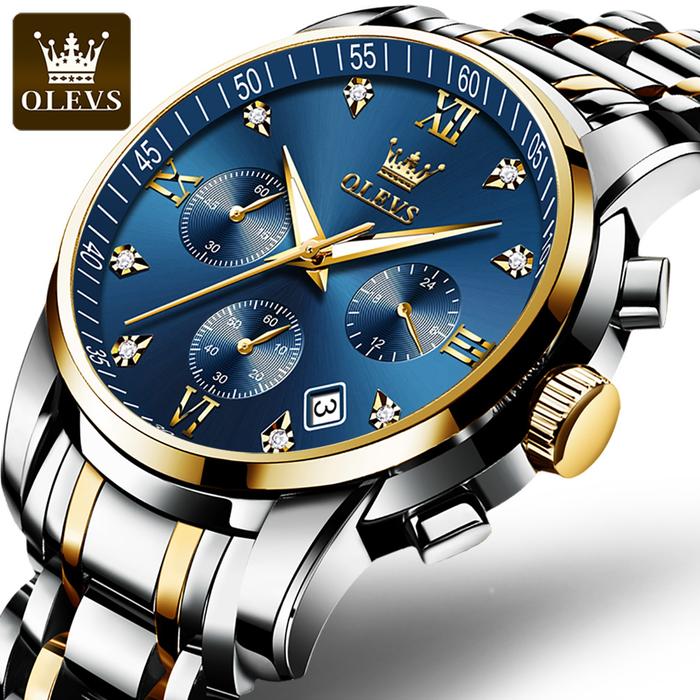 OLEVS 2858 Watches for Men Top Brand Luxury Chronograph Luminous
