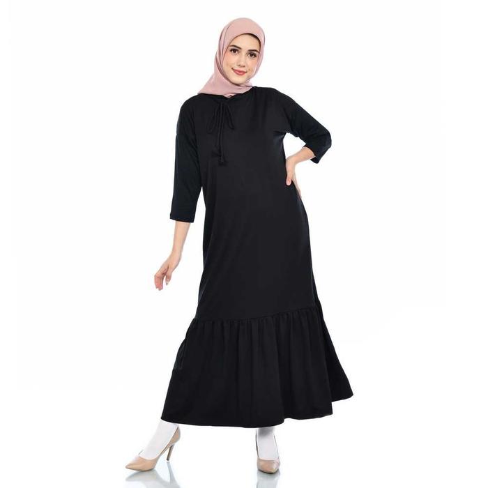 Mybamus Isti Wrinkle Dress - Gamis Oversize Black M16682 R69S3 Lebaran Fyp