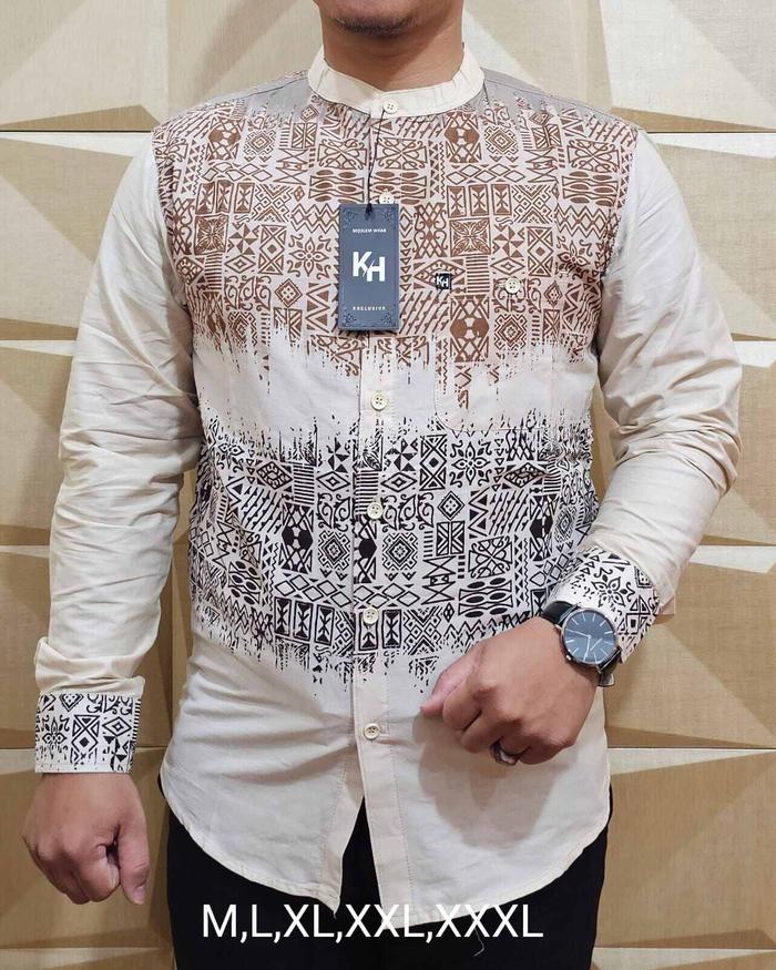 Kemko KH Baju Kemeja Koko Muslim Kemko KH Kemeja Koko KH Tangan Panjang Ada size Jumbo