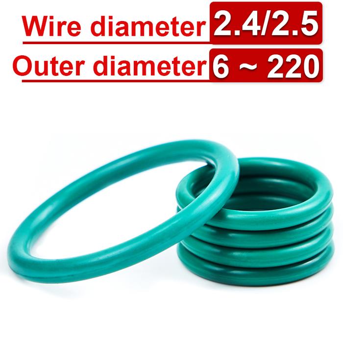 CS 2.4/2.5mm 5Pcs Fluorine rubber O-ring FKM seal OD 6~220mm Fluoro-oxygen O ring seal gasket ring c