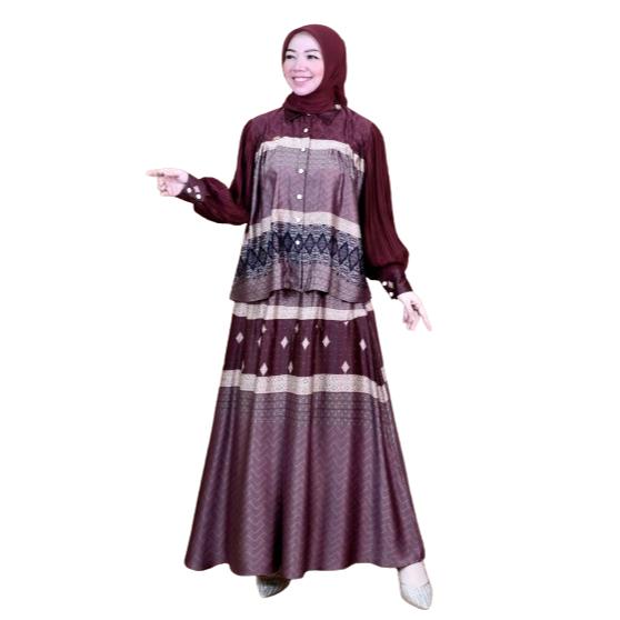 Ninos Design Jemimah One Set Gamis dress wanita muslim fashion remaja wanita trend pakaian atasan wa