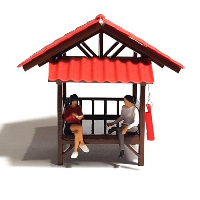 Figure poskamling pos jaga kentongan skala 1-64 diorama - painted