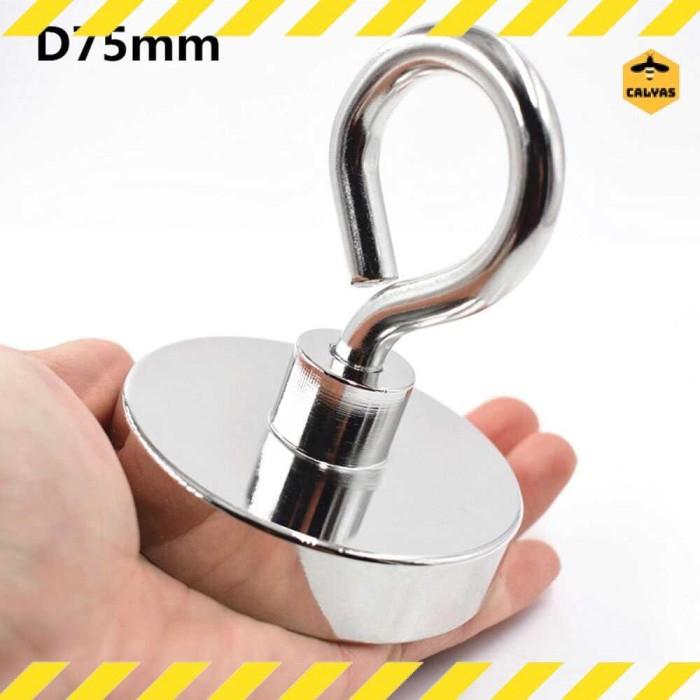 Magnet Hook Strong Neodymium Gantungan Round Fishing Magnetic Hook