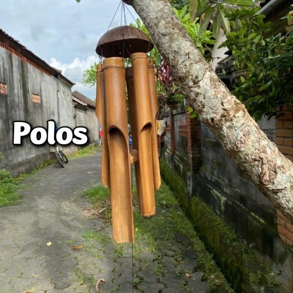 LONCENG BAMBU/LONCENG ANGIN BAMBU/GANTUNGAN BAMBU/KLINTINGAN 40CM