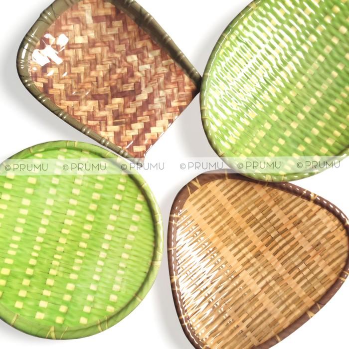 Piring Melamin Motif Anyaman - Piring Saji Unik - Piring Restoran
