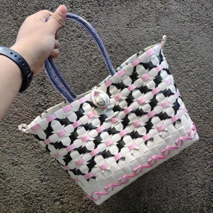 Tas Anyaman Plastik/ Tas Plastik/ Tas Kago Murah Emboss Tebal