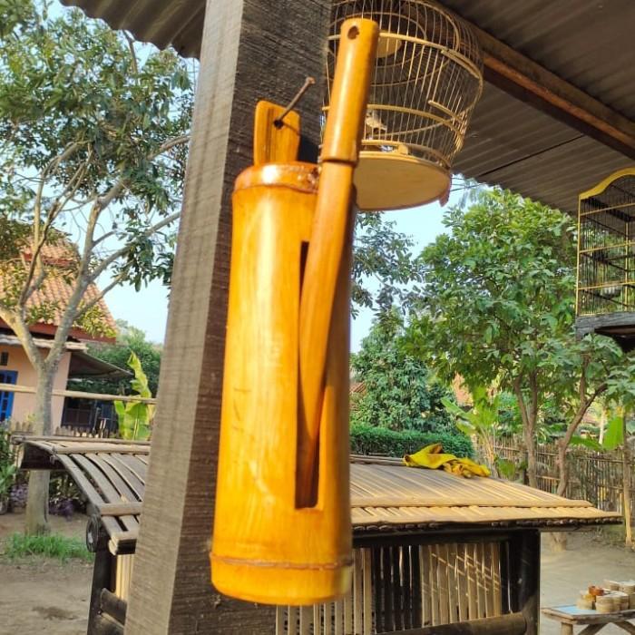 Kentongan jidor besar mengkilap kentongan kerajinan bambu