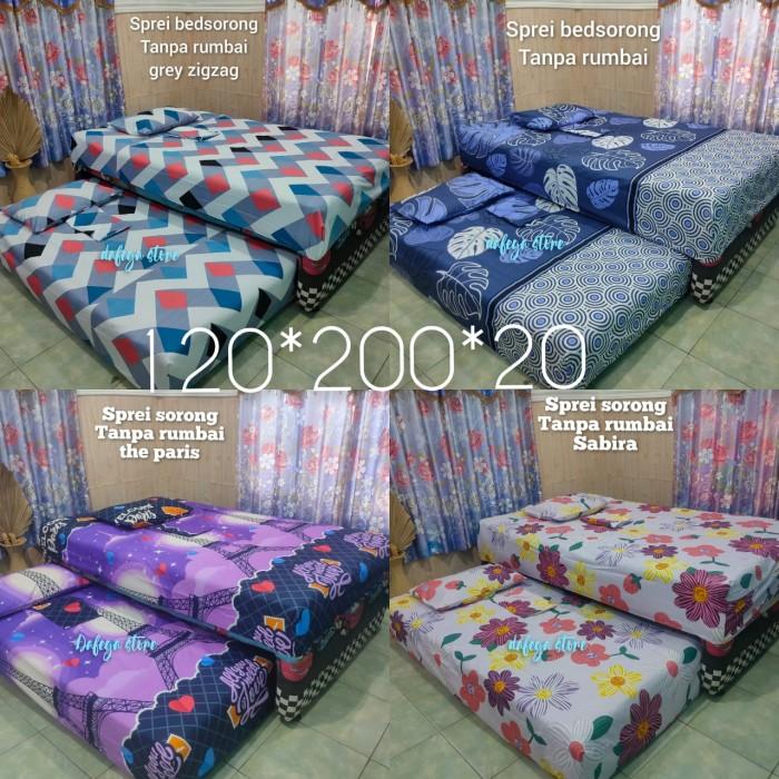 sprei bedsorong tanpa rumbai 120*200// sprei sorong 2 in 1 part 1