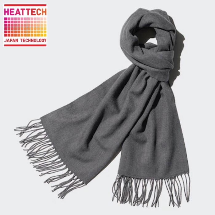 Uniqlo Heattech Syal Scarf Winter Polos Gray (Best Quality)