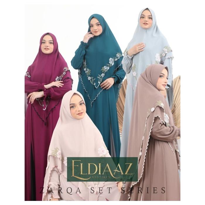 Gamis syari bordir manual Zarqa set by eldiaaz babydoll armani
