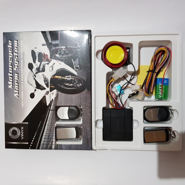 ALARM VINYX MOTOR PLUS REMOTE DAN BATERAI CADANGAN