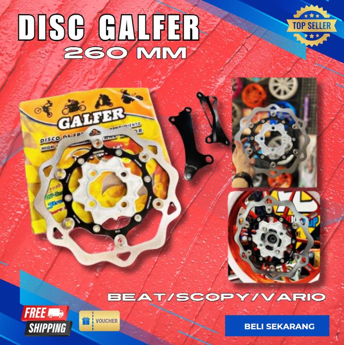 DISC CAKRAM GALFER 260MM VIETNAM PIRINGAN DISC VARIO DISC CAKRAM SCOOPY PIRINGAN CAKRAM GENIO PIRING