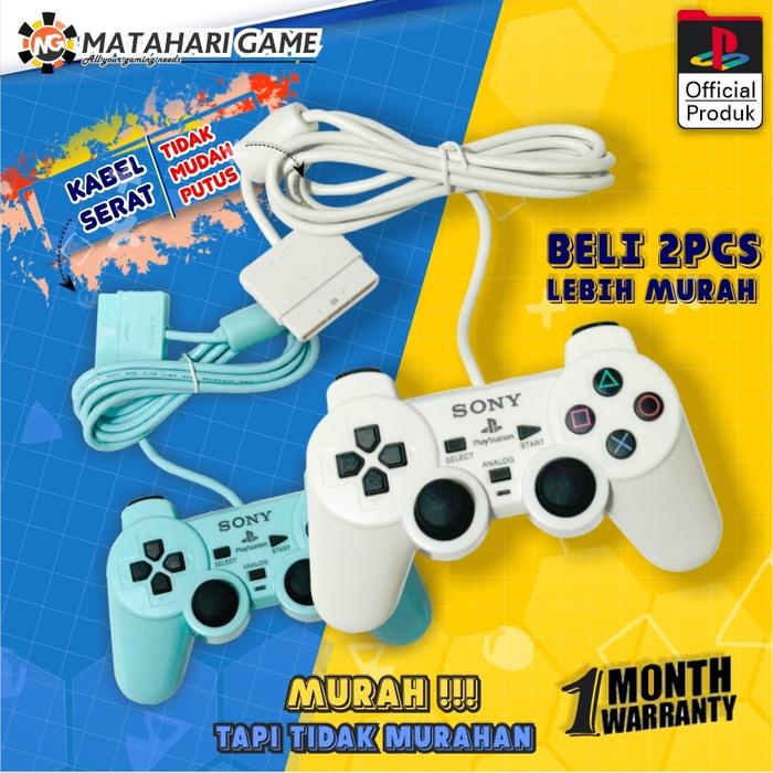 2Pcs Murah- Stik Stick PS2 Kabel Serat Warna Merah  Playstation 2