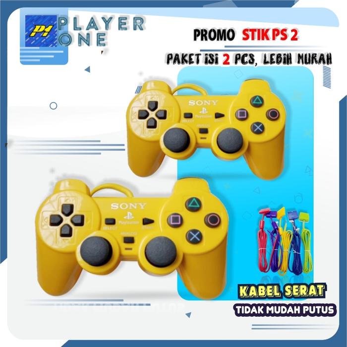 2 Pcs Sale  STIK STICK PS2 KABEL SERAT WARNA  GETAR