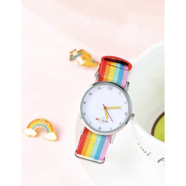 MINISO WATCH COLORADIO NYLON STRAP FOR ADULT JAM TANGAN WANITA COLORFULL