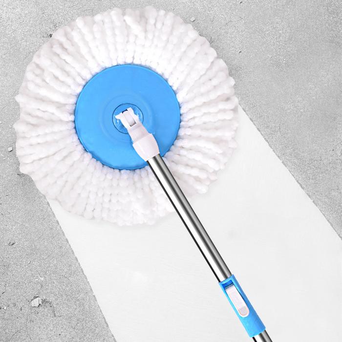 Alat Pel Lantai Spin Putar Super Magic Mop Praktis Ember Bilas Bahan PP Plastik & Baja Tahan Karat P