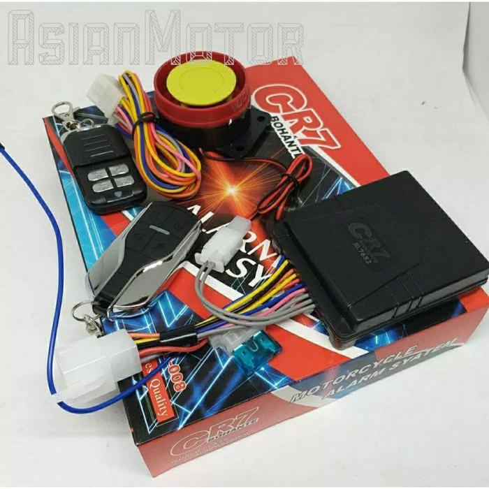 Alarm motor set 2 remot anti maling 12 volt buat semua motor bisa stater langsung dengan remot