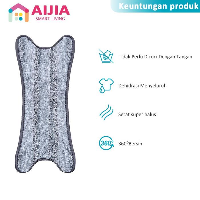 AIJIA Pel Lantai X Mop Kualitas TEBAL Pel Peras Otomatis