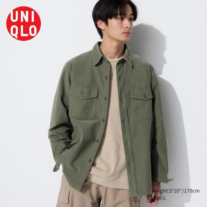Overshirt Jaket Kemeja Luaran Jersey Uniqlo Original Asli (Best Quality)