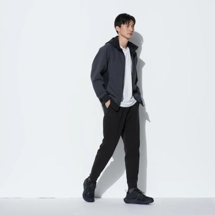 Uniqlo Men Pants Celana Sweat Dry Stretch Jogger Training Pria Black (Best Quality)