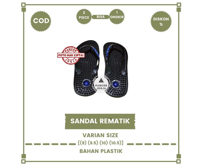 JUAL SANDAL REMATI PLASTIK / SANDAL REMATIK KARET / SANDAL KESEHATAN / SANDAL TERAPI / SANDAL PRIA W