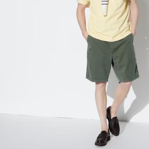 Celana Pendek Uniqlo Pria Men Chino Shorts 135771 Hijau Olive Green (Best Quality)