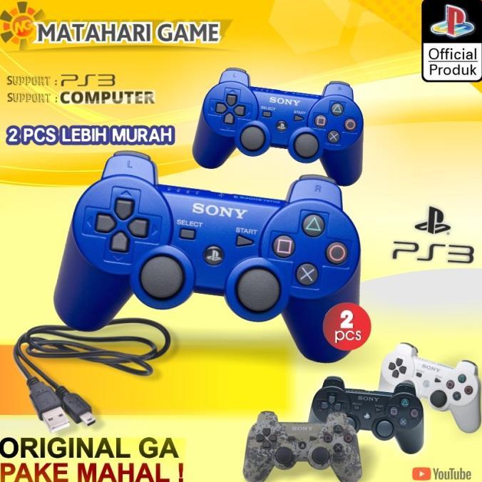 2 Pcs - Stik Stick Ps3 Army Wireles  Ori Original Dualshock Getar Terbaik Dikelasnya