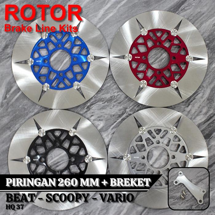 Disc Piringan Cakram Depan ROTOR Model Bintang Ukuran 260MM Beat Mio Soul Sporty Scoopy Xeon Vari