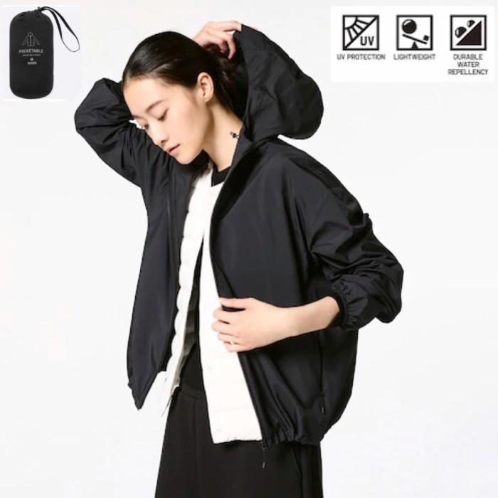 Uniqlo Jacket Women Jaket Wanita Parka Uv Cut Saku Black (Best Quality)