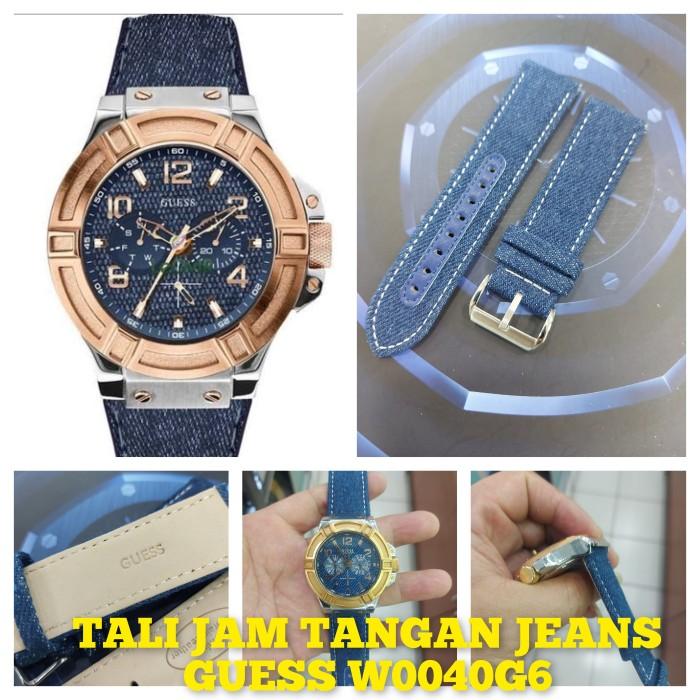 Tali Jam Tangan Kulit Jeans/Denim Guess W0040G6