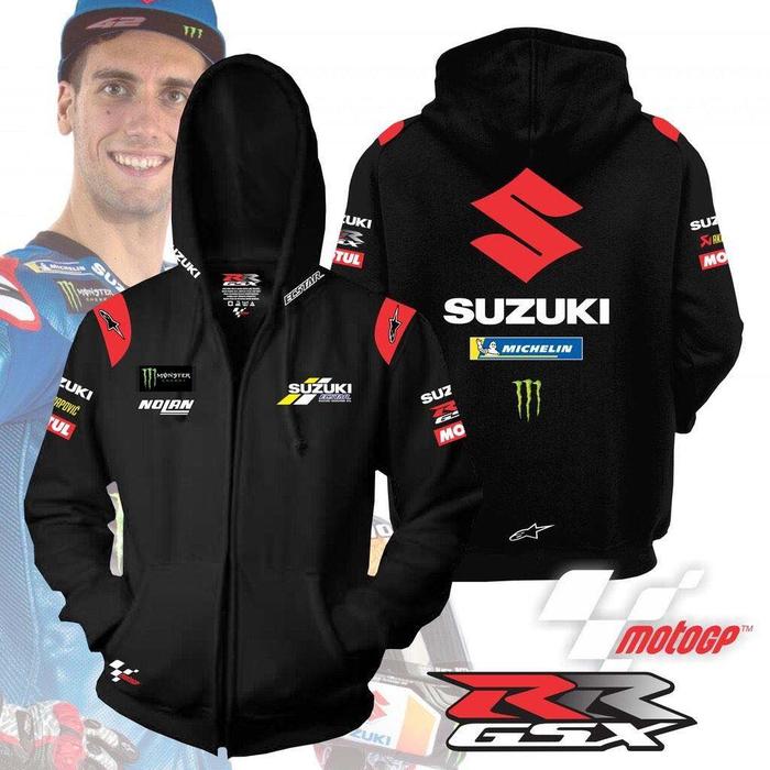 Hoodie Zipper Sweater Jaket Suzuki MotoGp Racing Team JRDN