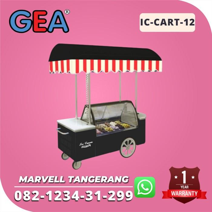 GEA IC-CART-12 SHOWCASE GEROBAK ICE CREAM GELATO